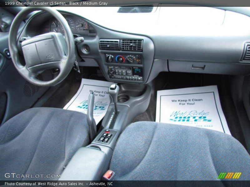 Black / Medium Gray 1999 Chevrolet Cavalier LS Sedan