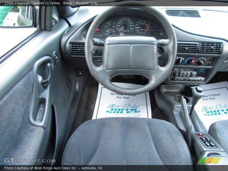 Black / Medium Gray 1999 Chevrolet Cavalier LS Sedan