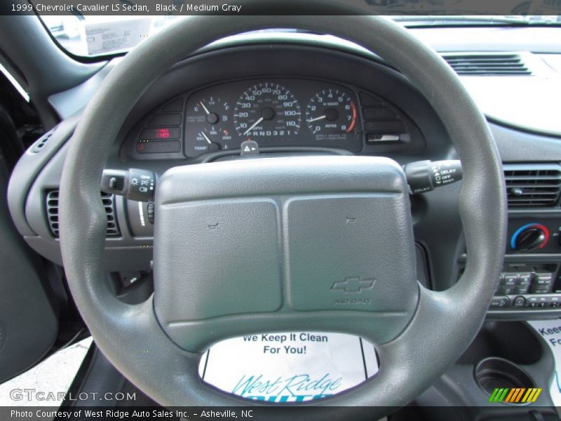 Black / Medium Gray 1999 Chevrolet Cavalier LS Sedan