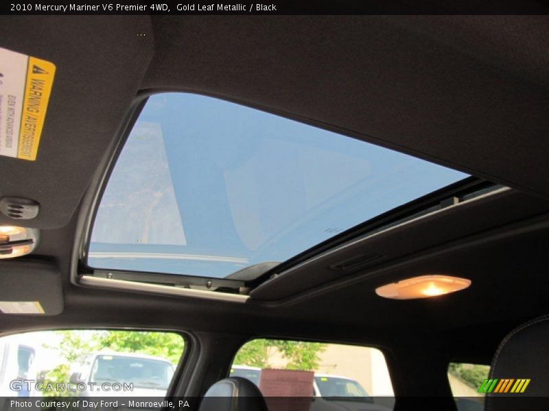 Sunroof of 2010 Mariner V6 Premier 4WD