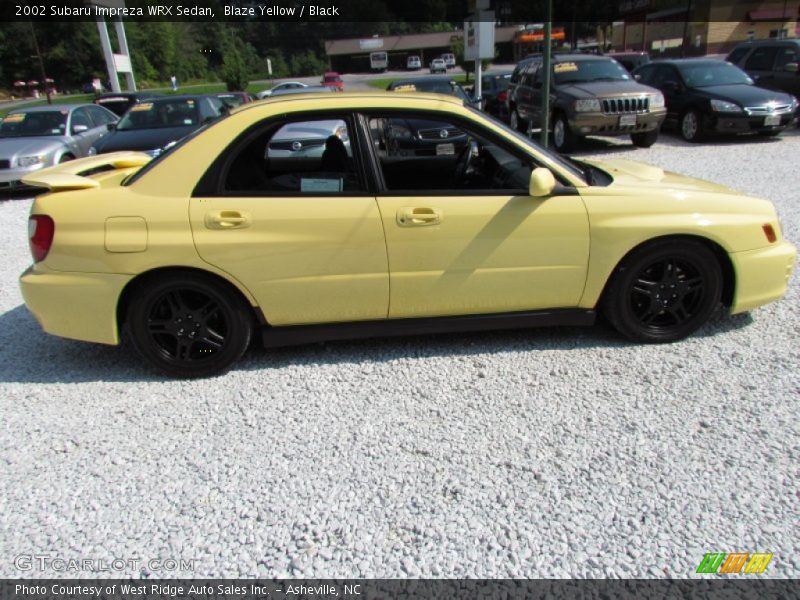 Blaze Yellow / Black 2002 Subaru Impreza WRX Sedan