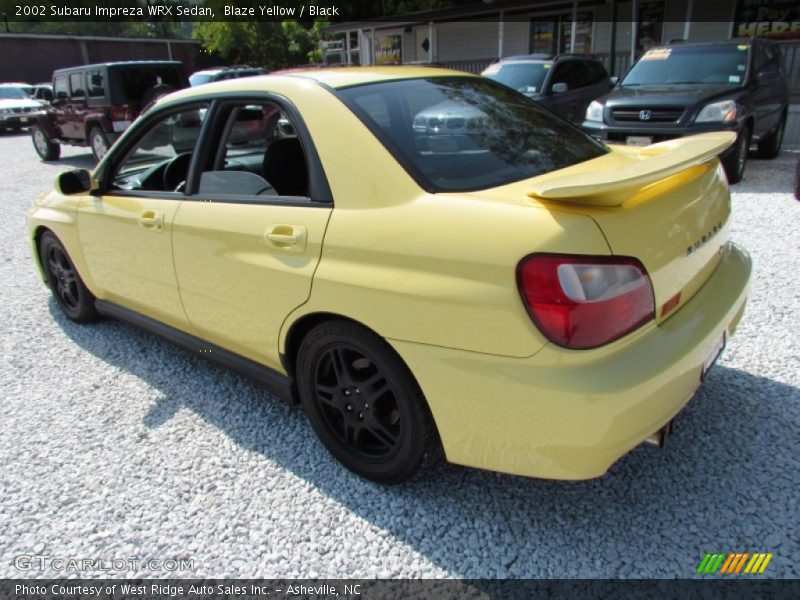  2002 Impreza WRX Sedan Blaze Yellow