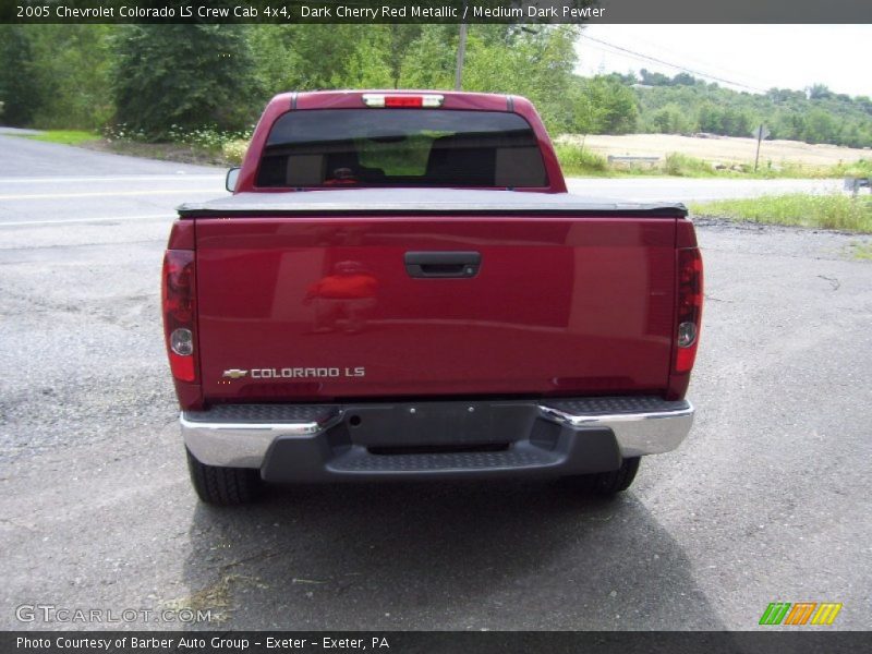 Dark Cherry Red Metallic / Medium Dark Pewter 2005 Chevrolet Colorado LS Crew Cab 4x4