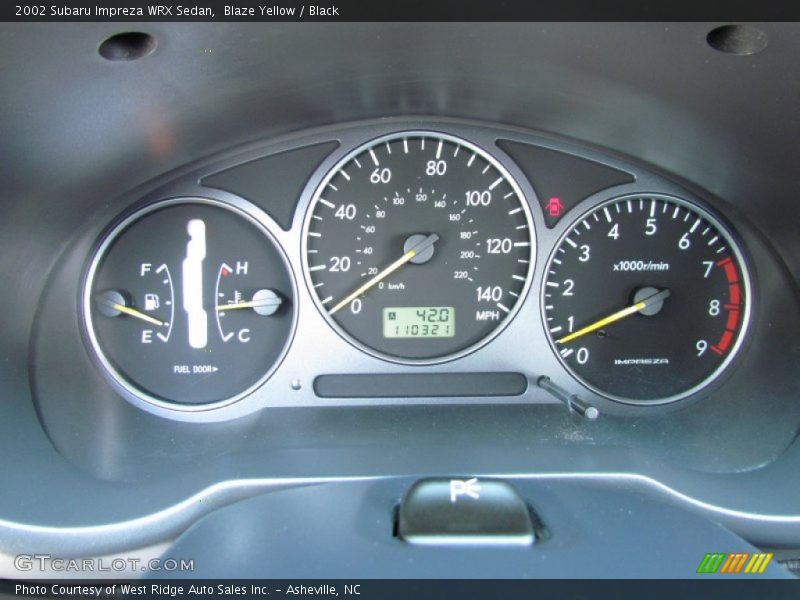  2002 Impreza WRX Sedan WRX Sedan Gauges