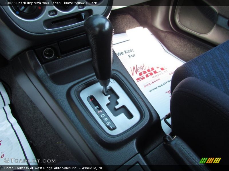 Blaze Yellow / Black 2002 Subaru Impreza WRX Sedan