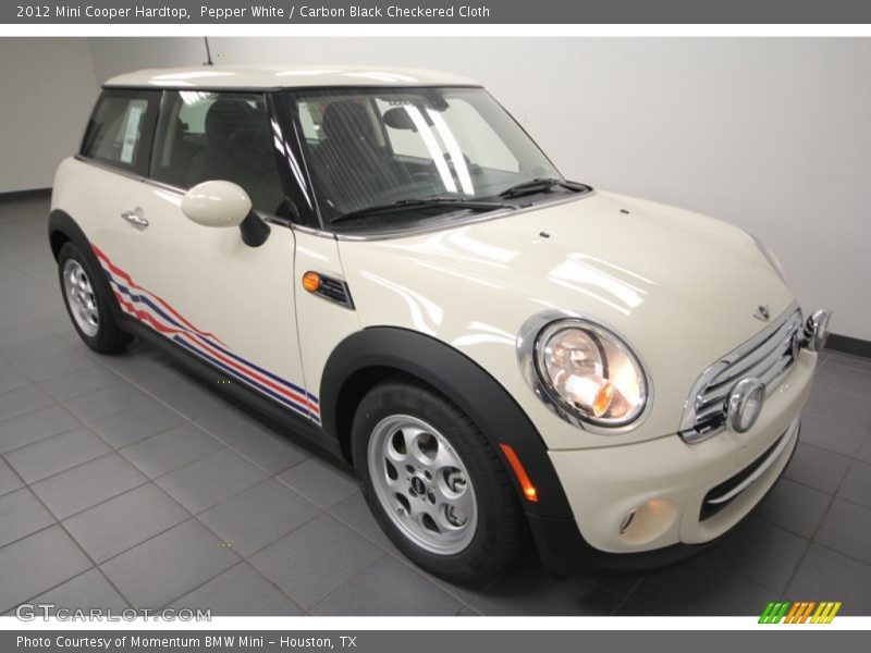 Pepper White / Carbon Black Checkered Cloth 2012 Mini Cooper Hardtop