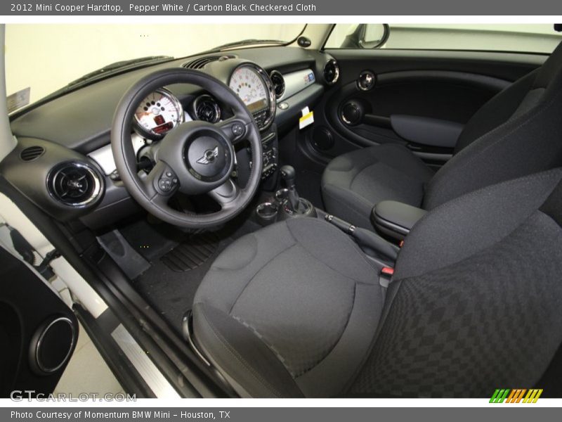 Carbon Black Checkered Cloth Interior - 2012 Cooper Hardtop 