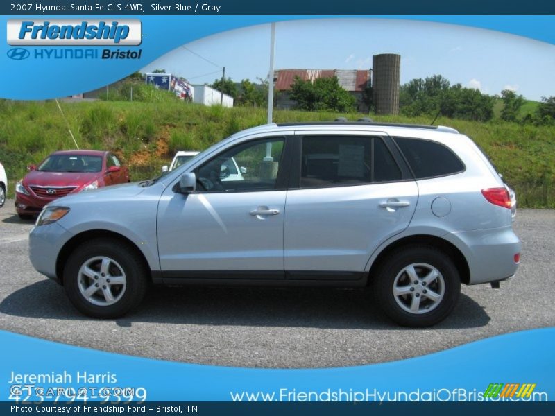 Silver Blue / Gray 2007 Hyundai Santa Fe GLS 4WD