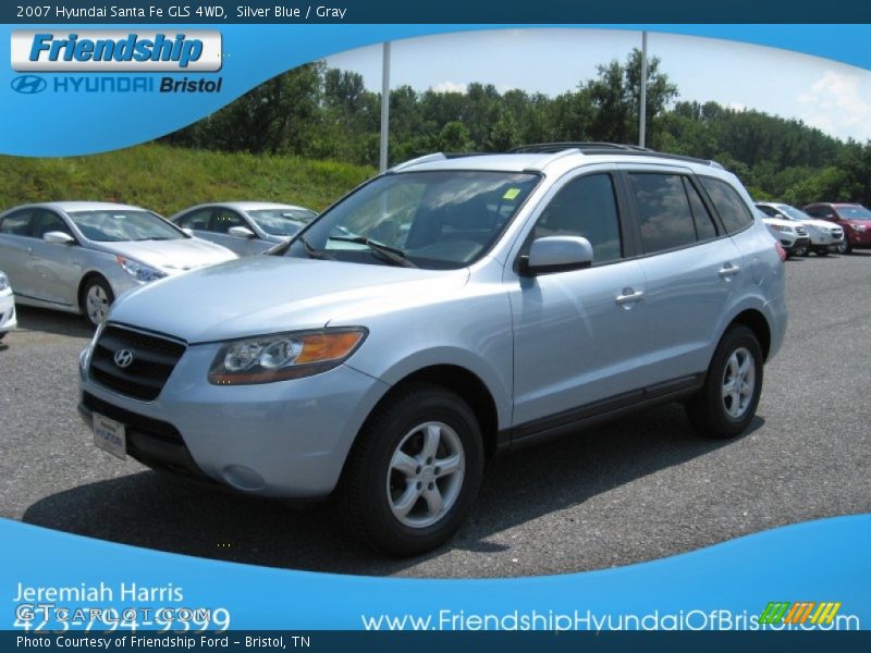 Silver Blue / Gray 2007 Hyundai Santa Fe GLS 4WD