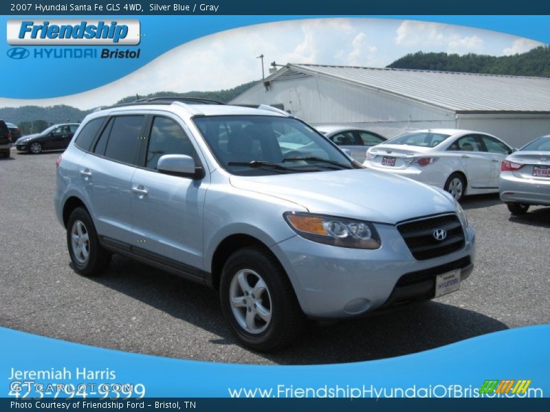 Silver Blue / Gray 2007 Hyundai Santa Fe GLS 4WD
