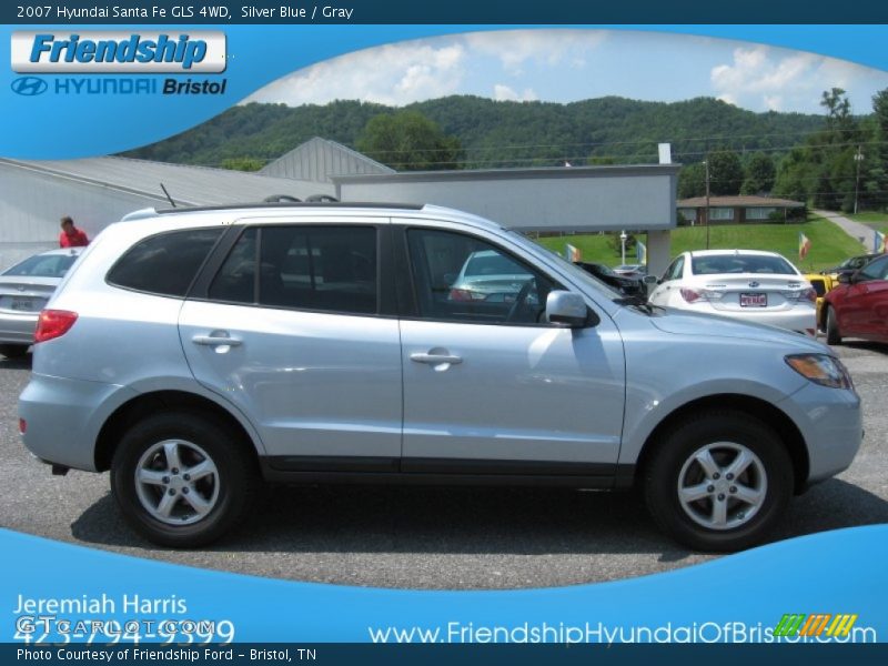 Silver Blue / Gray 2007 Hyundai Santa Fe GLS 4WD