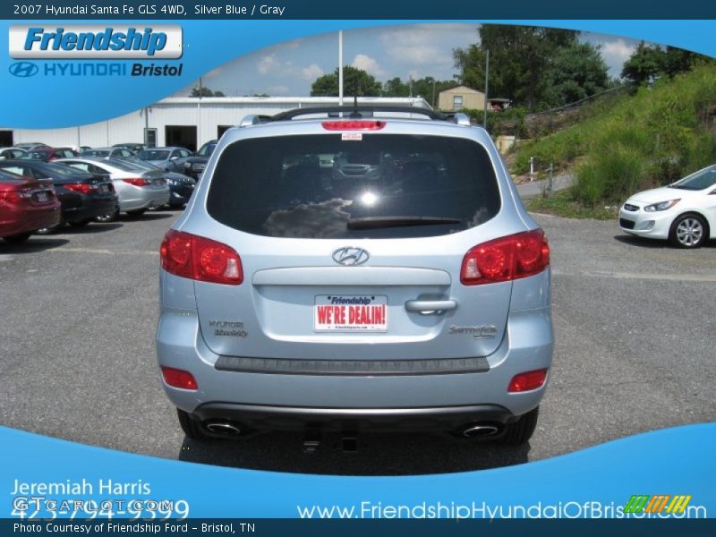 Silver Blue / Gray 2007 Hyundai Santa Fe GLS 4WD