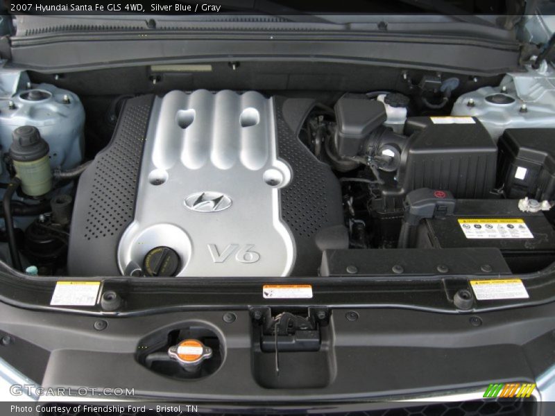 Silver Blue / Gray 2007 Hyundai Santa Fe GLS 4WD