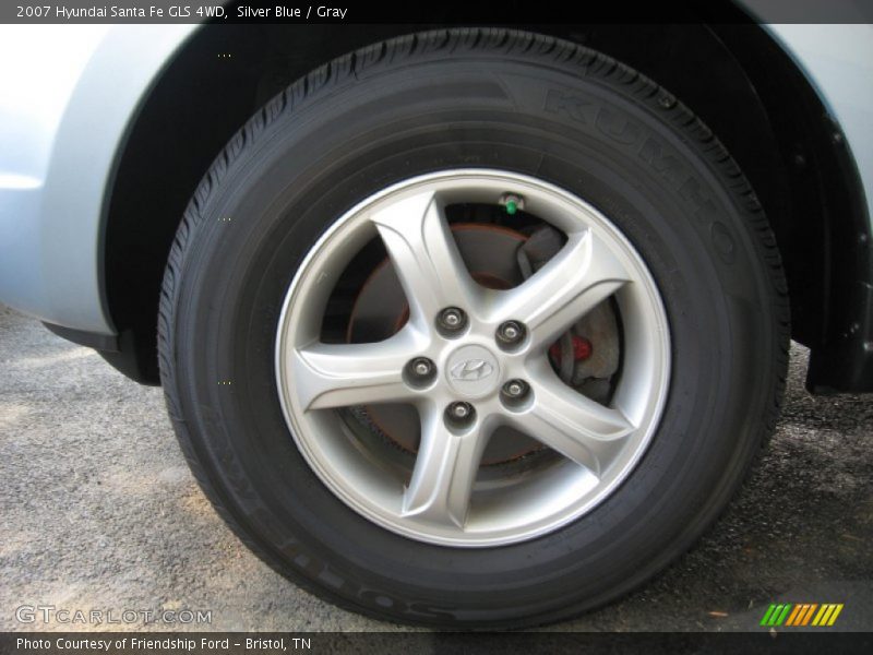 Silver Blue / Gray 2007 Hyundai Santa Fe GLS 4WD