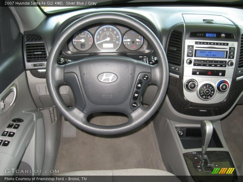 Silver Blue / Gray 2007 Hyundai Santa Fe GLS 4WD