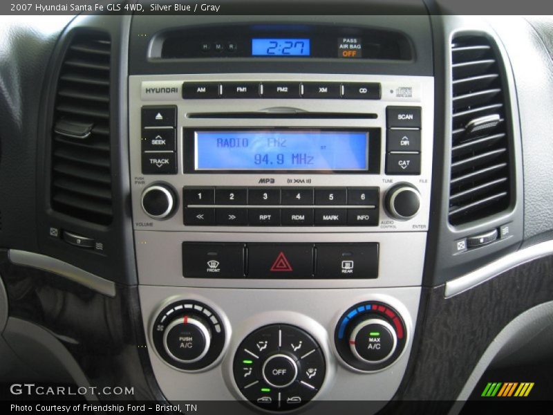 Silver Blue / Gray 2007 Hyundai Santa Fe GLS 4WD