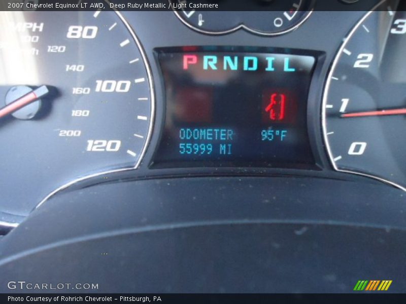 Deep Ruby Metallic / Light Cashmere 2007 Chevrolet Equinox LT AWD