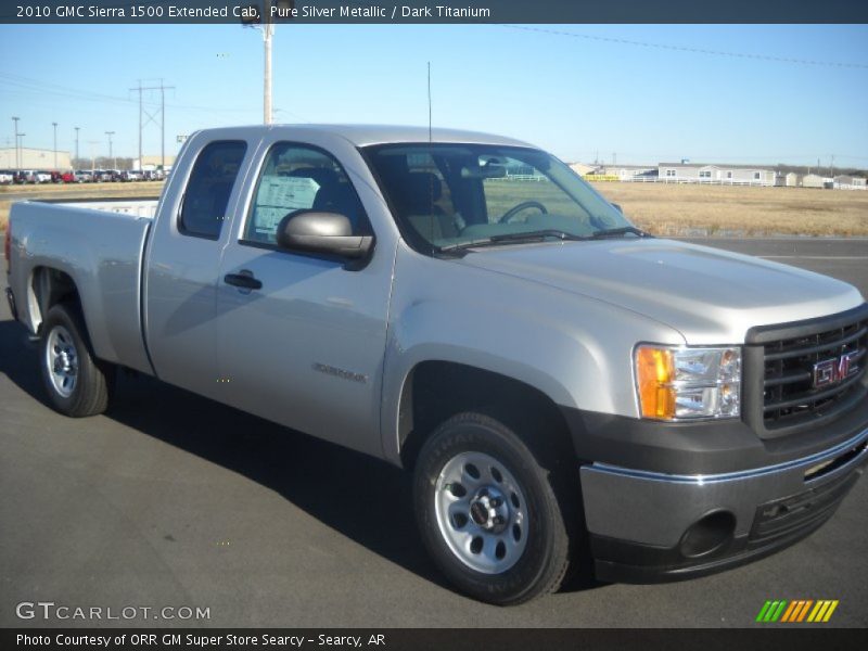 Pure Silver Metallic / Dark Titanium 2010 GMC Sierra 1500 Extended Cab
