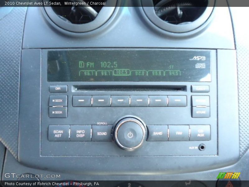 Audio System of 2010 Aveo LT Sedan