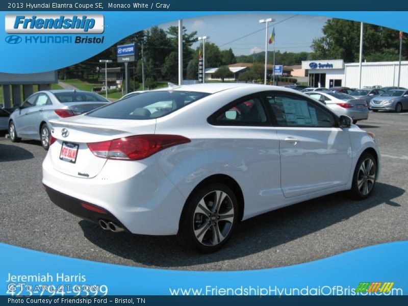 Monaco White / Gray 2013 Hyundai Elantra Coupe SE