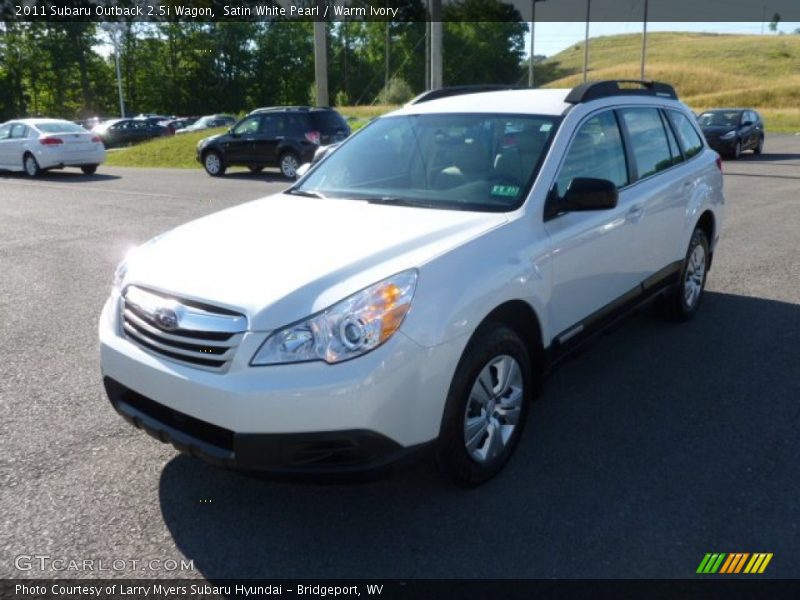 Satin White Pearl / Warm Ivory 2011 Subaru Outback 2.5i Wagon