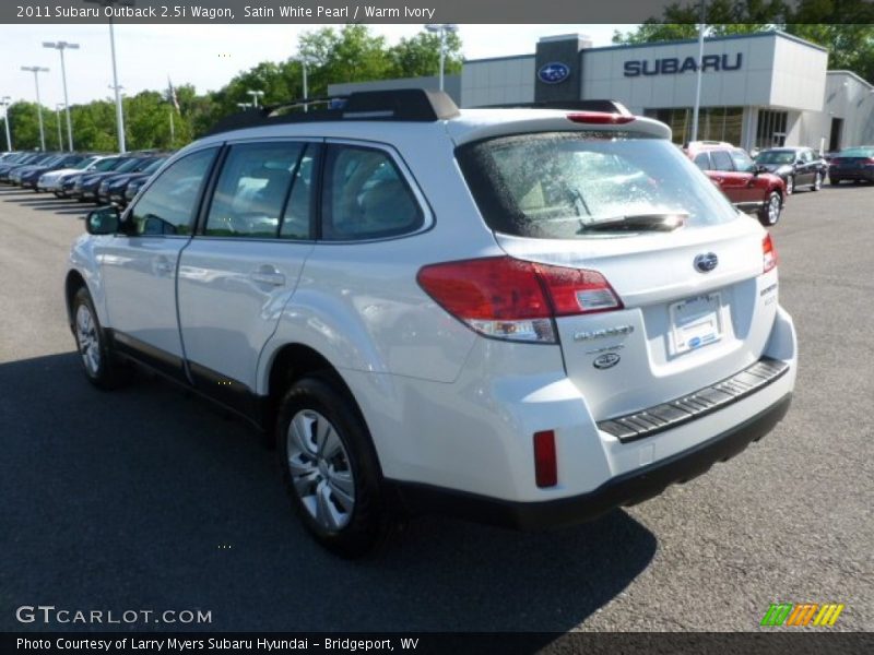 Satin White Pearl / Warm Ivory 2011 Subaru Outback 2.5i Wagon