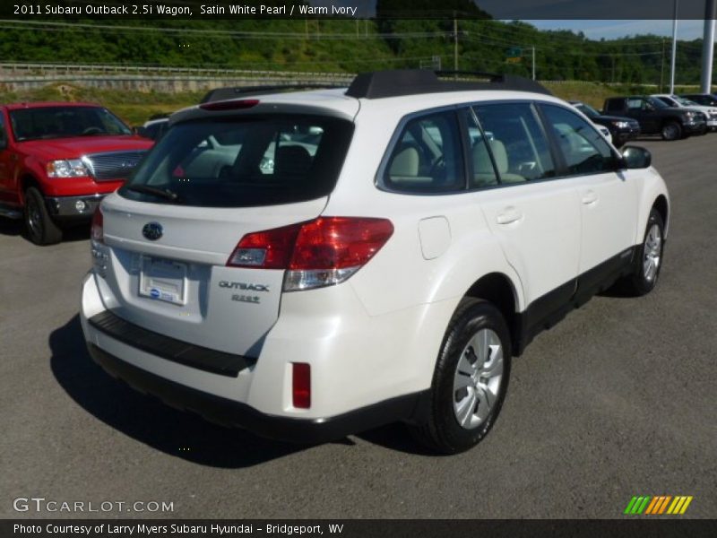 Satin White Pearl / Warm Ivory 2011 Subaru Outback 2.5i Wagon