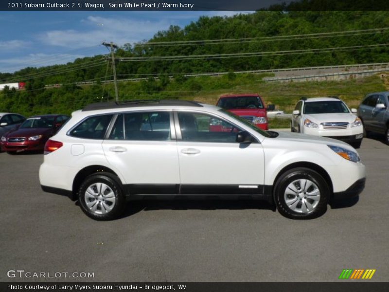 Satin White Pearl / Warm Ivory 2011 Subaru Outback 2.5i Wagon