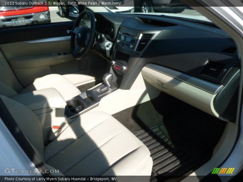 Satin White Pearl / Warm Ivory 2011 Subaru Outback 2.5i Wagon