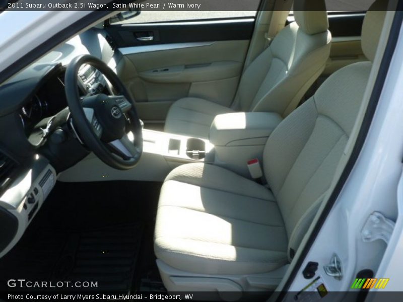 Satin White Pearl / Warm Ivory 2011 Subaru Outback 2.5i Wagon