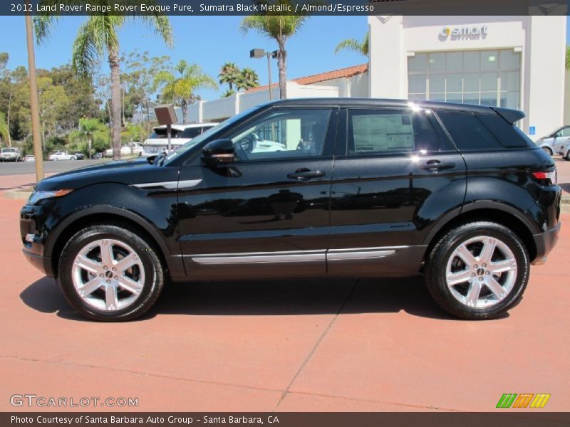 Sumatra Black Metallic / Almond/Espresso 2012 Land Rover Range Rover Evoque Pure