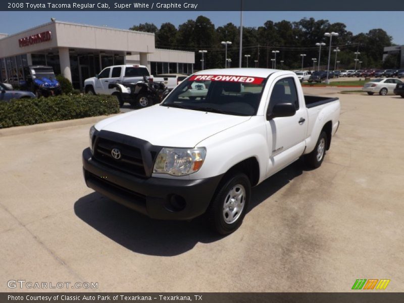 Super White / Graphite Gray 2008 Toyota Tacoma Regular Cab