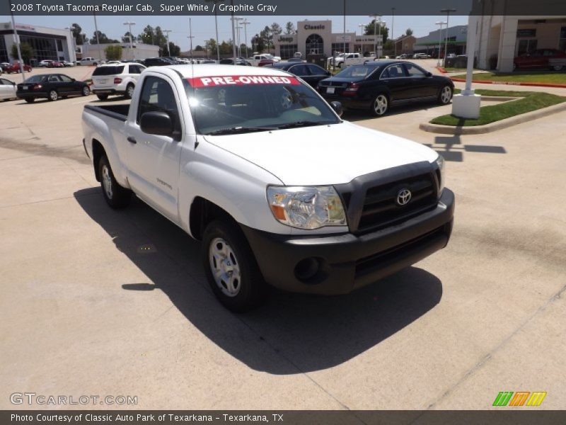 Super White / Graphite Gray 2008 Toyota Tacoma Regular Cab