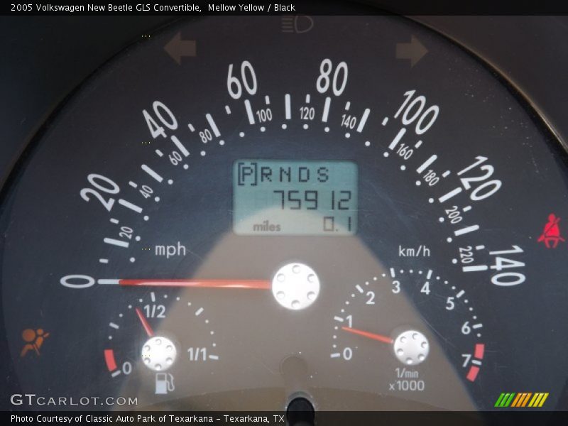 Mellow Yellow / Black 2005 Volkswagen New Beetle GLS Convertible