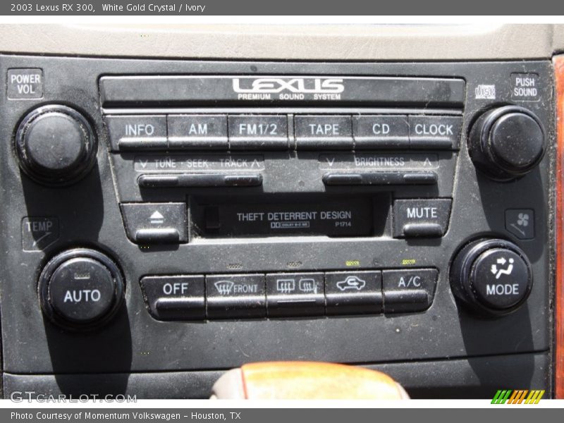 Audio System of 2003 RX 300