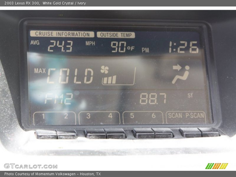 Controls of 2003 RX 300
