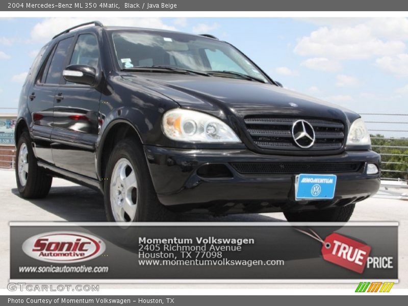 Black / Java Beige 2004 Mercedes-Benz ML 350 4Matic
