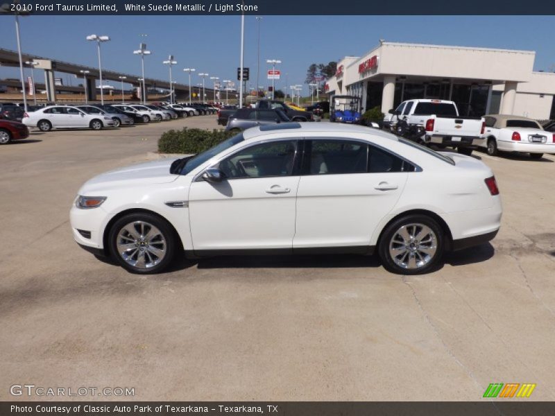 White Suede Metallic / Light Stone 2010 Ford Taurus Limited
