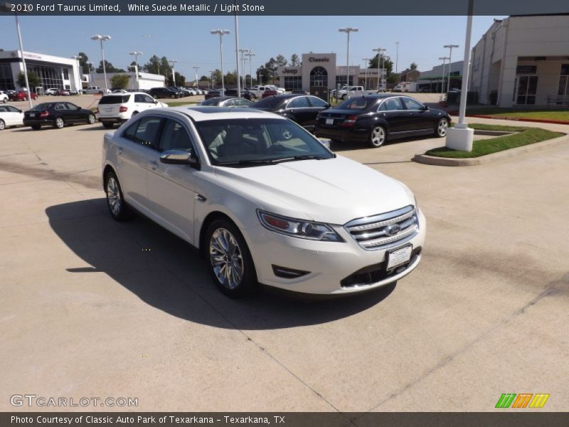 White Suede Metallic / Light Stone 2010 Ford Taurus Limited