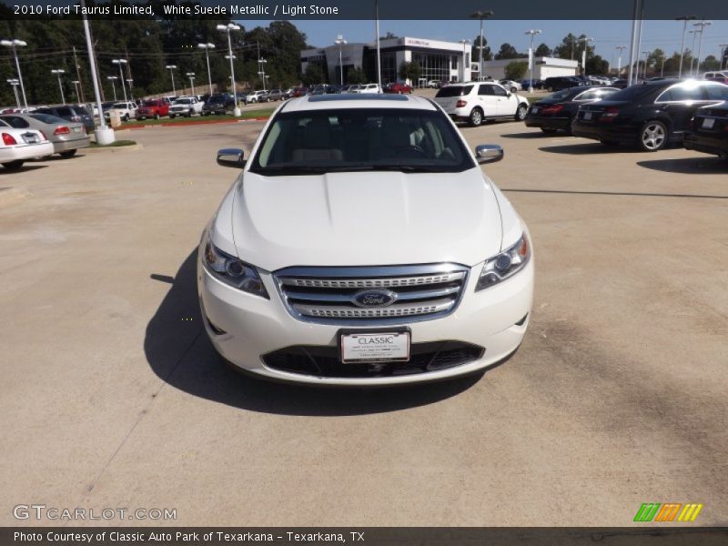White Suede Metallic / Light Stone 2010 Ford Taurus Limited