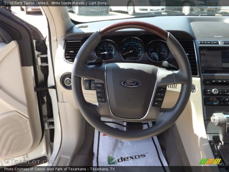 White Suede Metallic / Light Stone 2010 Ford Taurus Limited