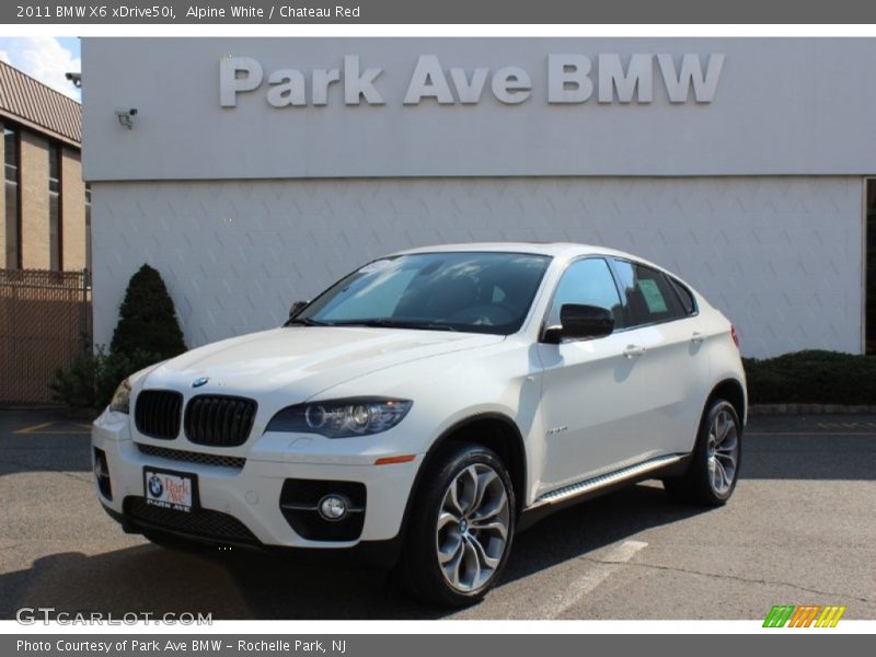 Alpine White / Chateau Red 2011 BMW X6 xDrive50i
