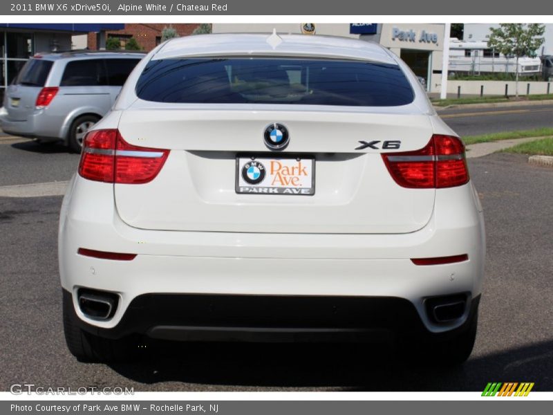 Alpine White / Chateau Red 2011 BMW X6 xDrive50i