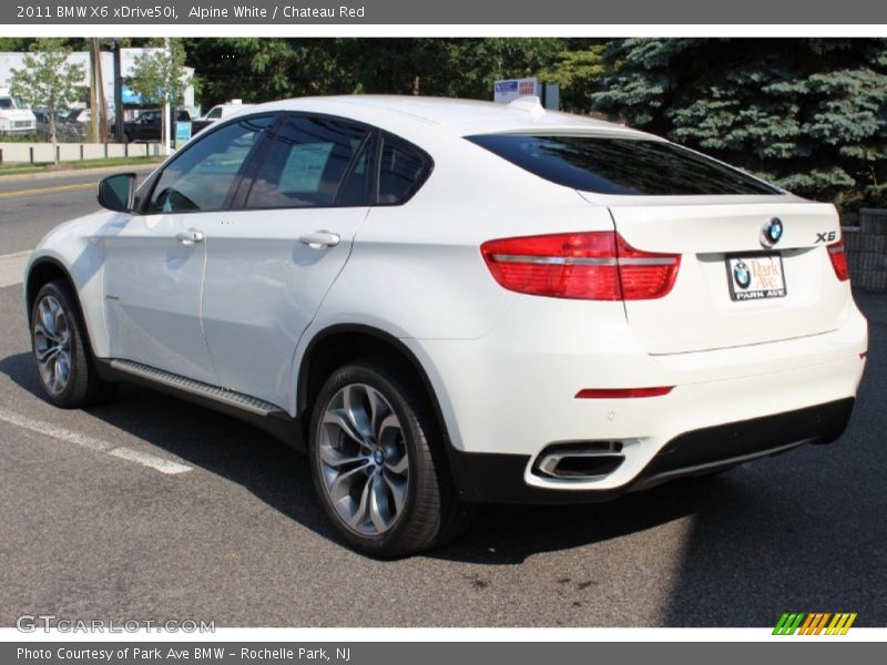 Alpine White / Chateau Red 2011 BMW X6 xDrive50i