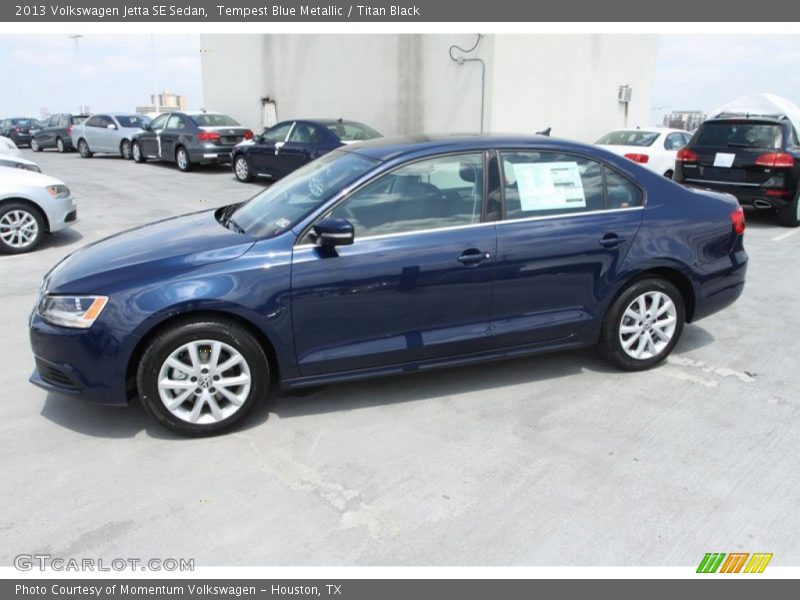 Tempest Blue Metallic / Titan Black 2013 Volkswagen Jetta SE Sedan