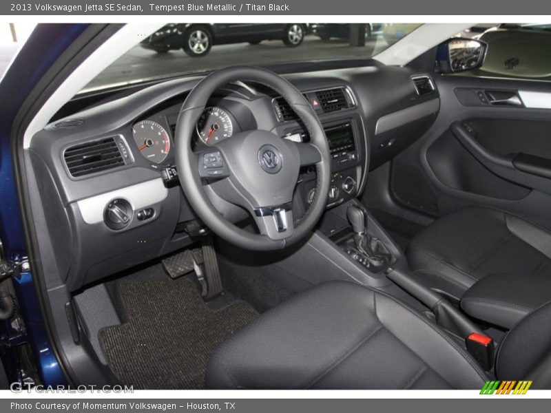 Tempest Blue Metallic / Titan Black 2013 Volkswagen Jetta SE Sedan
