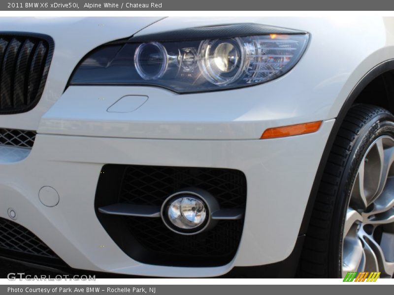 Alpine White / Chateau Red 2011 BMW X6 xDrive50i