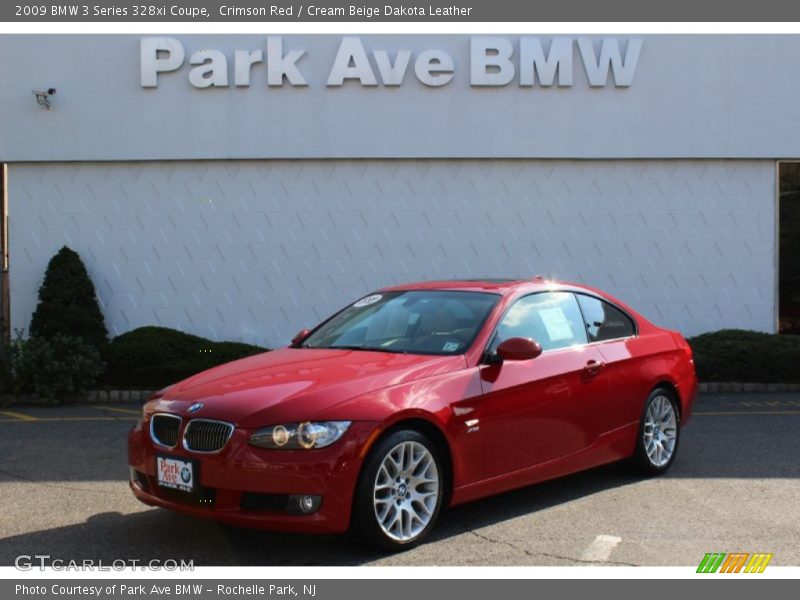 Crimson Red / Cream Beige Dakota Leather 2009 BMW 3 Series 328xi Coupe