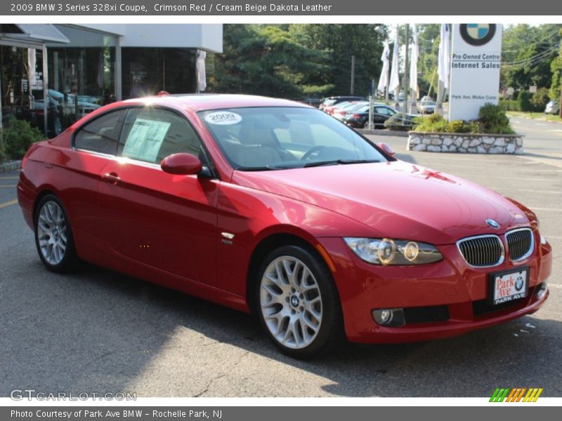 Crimson Red / Cream Beige Dakota Leather 2009 BMW 3 Series 328xi Coupe