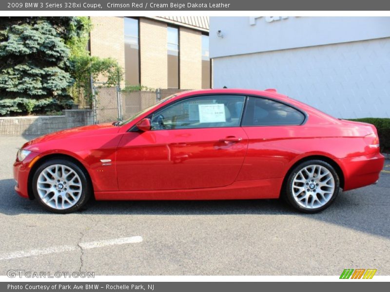 Crimson Red / Cream Beige Dakota Leather 2009 BMW 3 Series 328xi Coupe